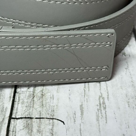 Calvin Klein Men's Synthetic Leather Belt Gray size L Large 621137 - Picture 2 of 8